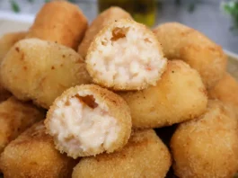 Croquetas de merluza y gambas con interior cremoso y rebozado dorado