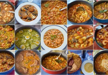 Recopilatorio de platos de cuchara tradicionales con guisos caseros