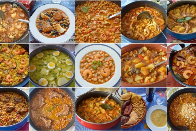 Recopilatorio de platos de cuchara tradicionales con guisos caseros