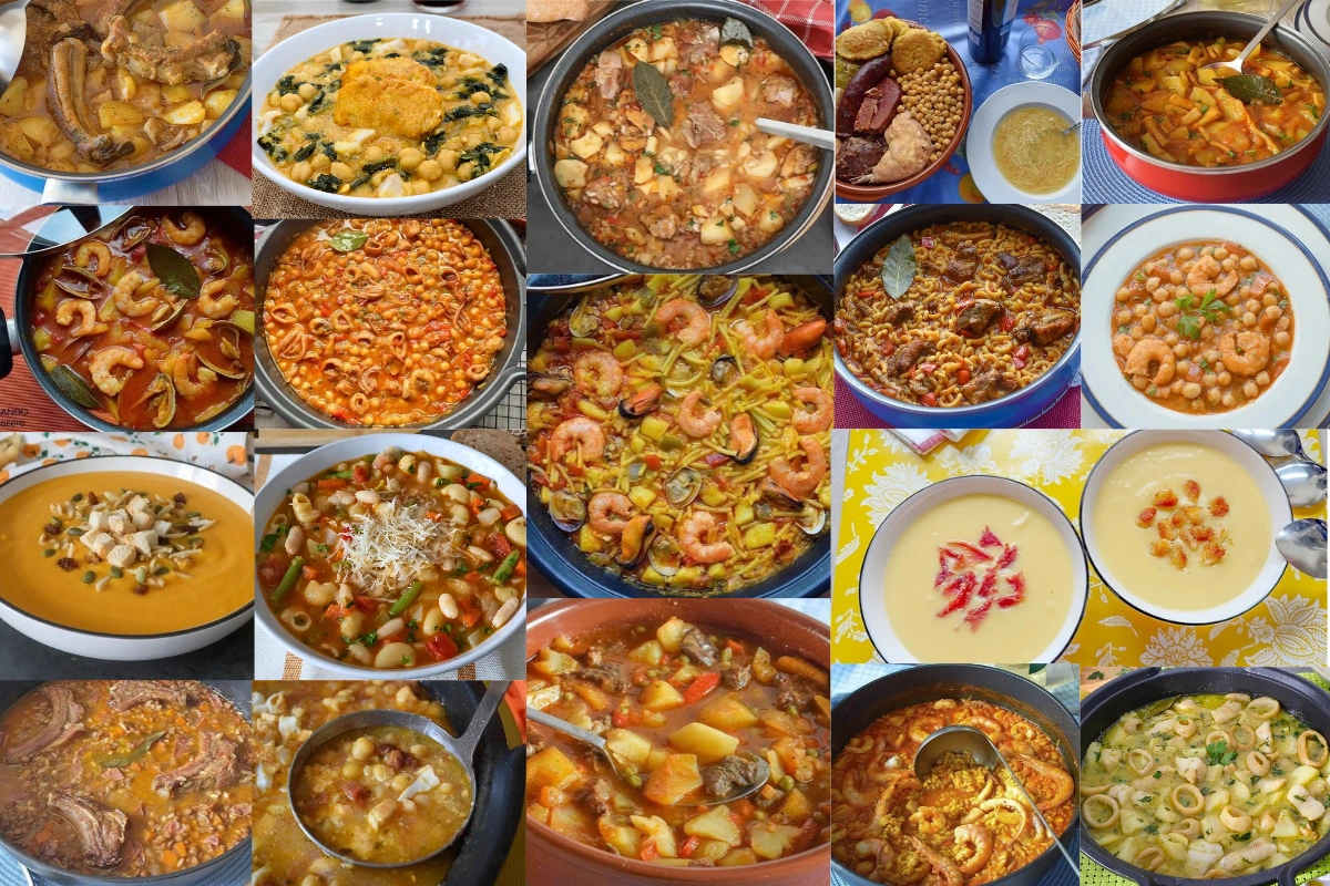 Recopilatorio de platos de cuchara variados