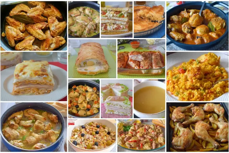 Recetas con pollo caseras fáciles: guisos tradicionales, pasteles salados, arroz, ensaladas y recetas de aprovechamiento.